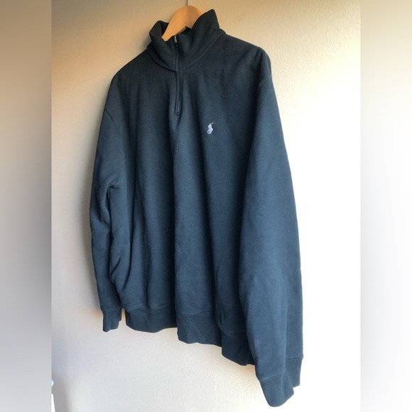 Polo By Ralph Lauren Men’s Long Sleeve Black Half Zip Pockets Sweater Size L - Picture 5 of 13